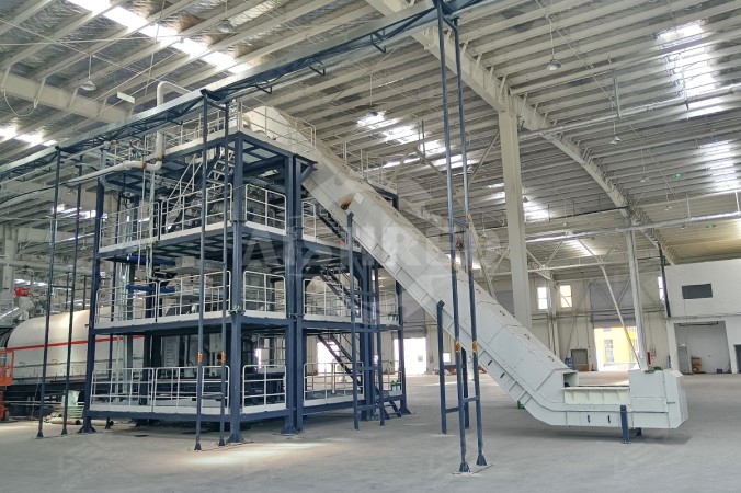 Система закрытого измельчения, используемая в проекте по переработке литиевых батарей в Китае