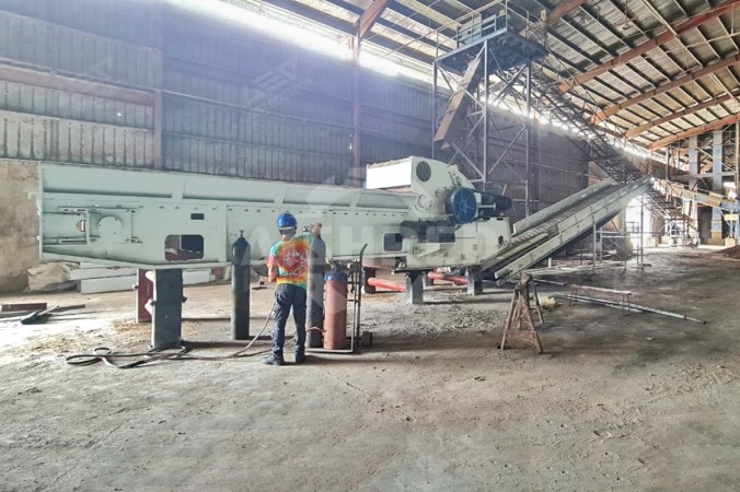 Барабанный измельчитель для проекта по переработке кокосовой скорлупы на Филиппинах